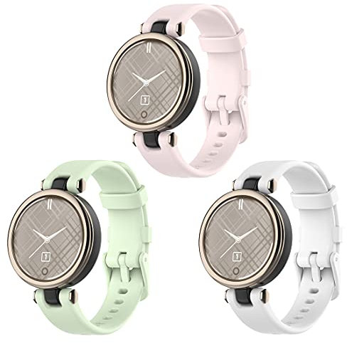 Bexido Ersatzarmband Kompatibel mit Garmin Lily,[3 Stück] Silikon Sport Wechselarmband Ersatzband Damen Uhrenarmband Armband für Garmin Lily Smartwatch