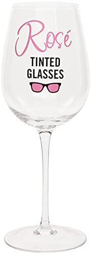 Maturi Verre à vin humoristique « Rosé Tinted Glasses » 420 ml