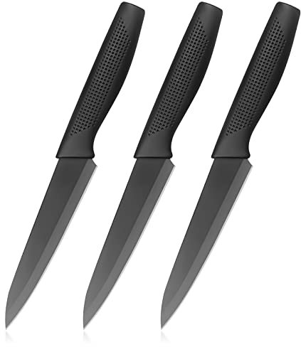 Lomgwumy Fruit Knife, Fruit Knife Set, with Scabbard, Exquisite and Beautiful, Fruit Knives Small is Suitable for Most Vegetables, Fruits and Meat (Black)