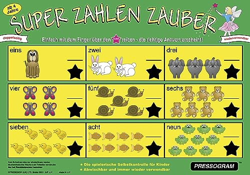 TimeTEX - Zaubertafel Mathematik - Bilder-Zauber | Rechen-Tafel mit Selbstkontrolle zum spielerischen Lernen von Zahlen im Zahlenraum bis 10 | Inhalt: Bilder-Zauber