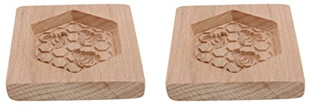 Niniang 2 x Wooden Biscuit Cutter Biscuit Mould Gingerbread Mould Cutter (Bee)