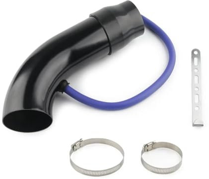 Auto-Luftansaugrohr Universal Alumimum 3'' 75mm Auto Cold Air Intake Turbo Induktionsrohr Rohr Silber Schwarz Rot Farbe Luftansaugschlauch(Schwarz)