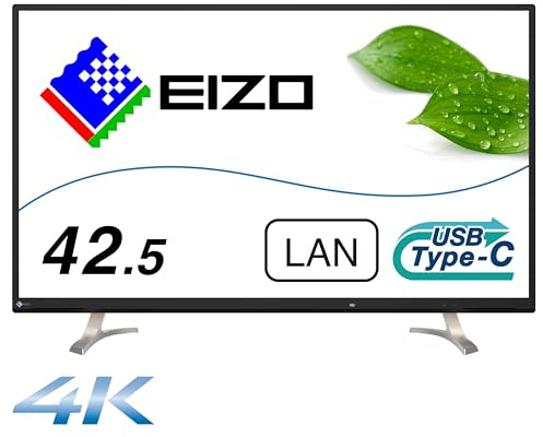 Eizo FlexScan EV4340X-BK LED-Display, 108 cm (42,5 Zoll), 3840 x 2160 Pixel, 4 K, Ultra HD, Schwarz