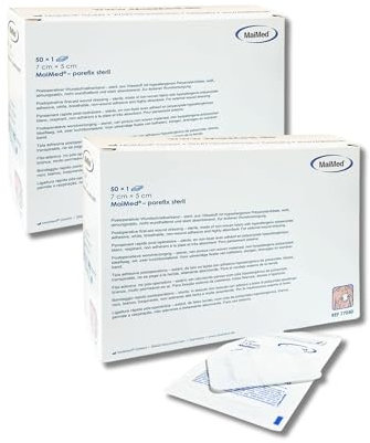 ANCEVIA Set MaiMed porefix Wundpflaster Set Steril - Sterile Pflaster in Größe 2x 7cm x 5cm - Wundverband hypoallergen latexfrei - OP Pflaster sensitiv - große pflaster, Wundpflaster
