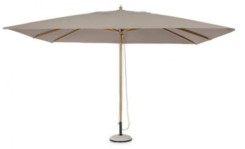 KONTE.DESIGN Ombrellone da giardino ECLIPSE in alluminio effetto legno, telo tortora 3x4