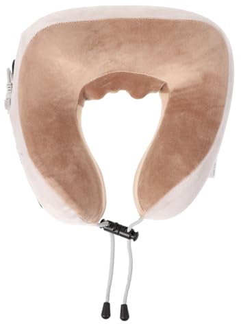 U-förmiges Nackenmassagegerät mit Wärme Vibration und Knetmassage | Bequemer Stoffbezug, 1200-mAh Akku, USB Stromversorgung, für Nacken und Schulterbereich, Wohltuende Anwendung