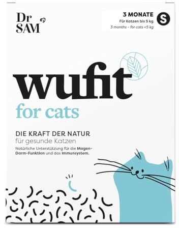 Dr. SAM wufit Cats Tabletten – Ergänzungsfuttermittel zur Unterstützung der Magen-Darm-Funktion nach exklusiver Tierarzt-Rezeptur, für Katzen unter 5kg (3-Monatspackung)