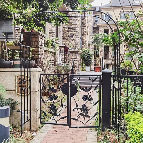 Arche de jardin en métal durable pour plantes grimpantes, treillage de roses de 1,8 à 2,4 m, support de flux robuste, support parfait pour les vignes et les fleurs d'extérieur