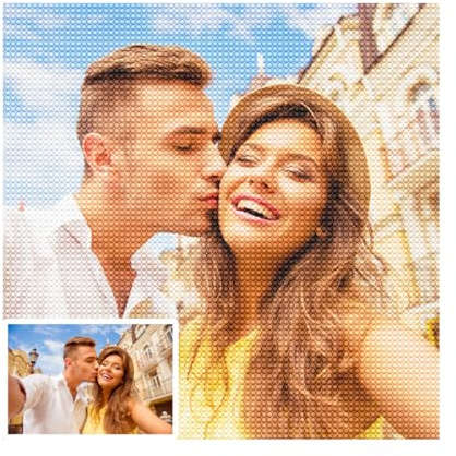 Custom 5D Diamond Art Painting Kit, DIY Personalisierte Diamant Foto Kunst, Custom Your Own Picture, Full Drill Malen nach Zahlen, Premium Bastelset für Erwachsene, Geschenk für alle Gelegenheiten