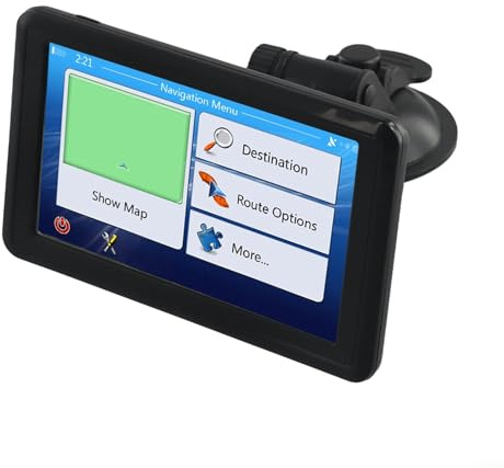 Sistema di navigazione GPS per auto e camion, da 5 pollici, con trasmettitore FM, touch screen, memoria da 8 GB, 128 MB di ricarica USB, lettore MP3, MP4, browser per foto (america)