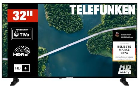TELEFUNKEN XH32TP900S Fernseher 32 Zoll Smart TV mit HD-Ready Auflösung