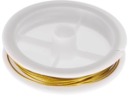 QUARKZMAN Alambre De 13 Pies De Longitud Calibre 18 Acero Inoxidable | Resistente A La Oxidación, Para Suministros De Fabricación De Joyería Artesanía Oro, Para Joyería