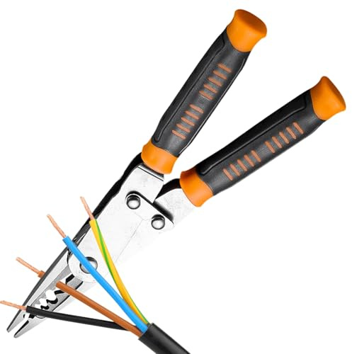 Elektrische Draktabisolierzange - 2-in-1 Kneifzange Und Werkzeug - Kabel Schneidezange - Für Elektroarbeiten, Zum Crimpen, Abisolieren, Schälen Und Schneiden Von Drähten Kabeln