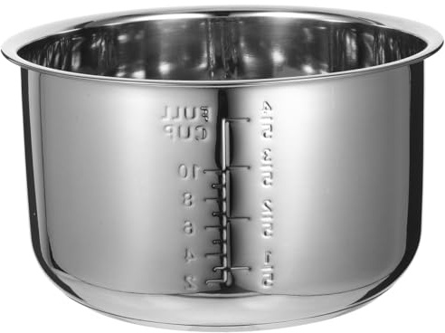 Amosfun 304 Stainless Steel 5l Rice Cooker Inner Pot Replacement, Thickened Multi-Layer Non-Stick Cooking Pot Compatible with Electric Rice Cookers, Kitchen Gadget for Home Use