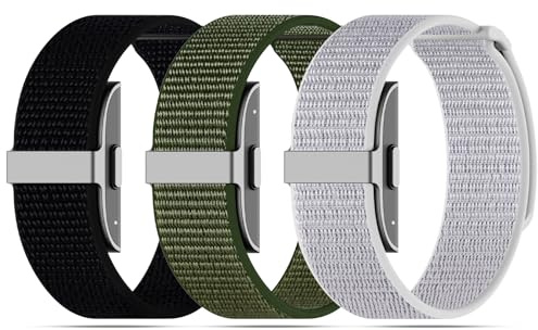 Compatible with Hume Band Replacement Strap 1.0 Nylon Loop Sport Bands | Soft Breathable Adjustable Wrist Band for Hume Health Band 1.0 Wristband for Women Men Fits Workouts Sleeping Daily