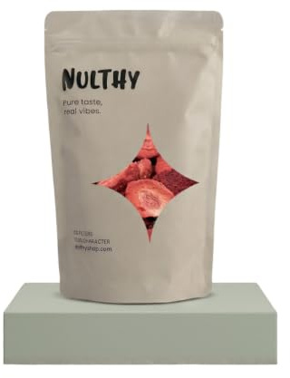 NULTHY Fresas Liofilizadas 100% Natural, 75g | Vegano, Apto Keto, Sin Azúcar Añadido, Topping para Yogur y Batidos