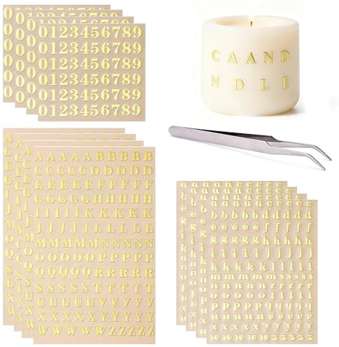 Yuqilin 3 Piezas Letras Adhesivas Pegatinas Letras Pegatinas Adhesivas | Hojas de Adhesivos de Doradas Vinilo Autoadhesivas Brillantes Números para Gorra Graduación Manualidades Scrapbooking