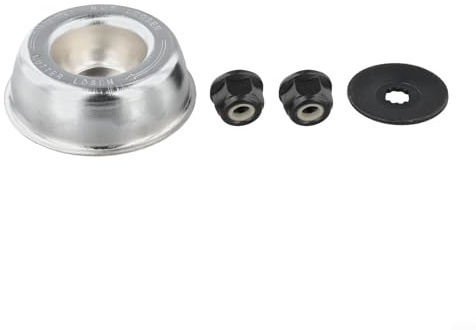 Kit de fijación de hoja metálica para desbrozadoras - Kit de tuercas de repuesto con M10 x 1.0LH y para roscas M12 x 1.5LH izquierdas, incluye arandela de empuje, jinete