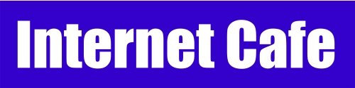KIWISTAR - Werbeplane - Internet Cafe - 300cmx100cm - Plane Banner Gerüstplane