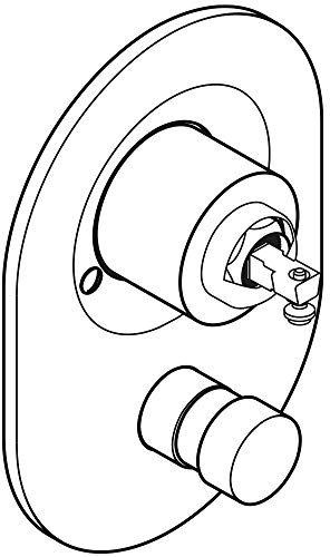 hansgrohe Umrüstset von Kugelkartusche auf M3 Kartusche für Wannenmischer Unterputz (80 mm), passender Griff wird separat benötigt, Chrom, 96385000