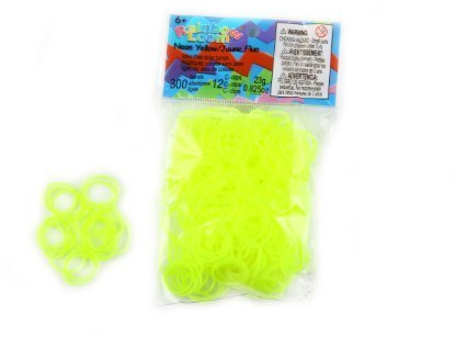 Rainbow Loom Elastische Bänder, Neongelb