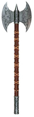 Denix Doppia ascia decorativa della valchiria, lunghezza 71 cm, ascia vichinga