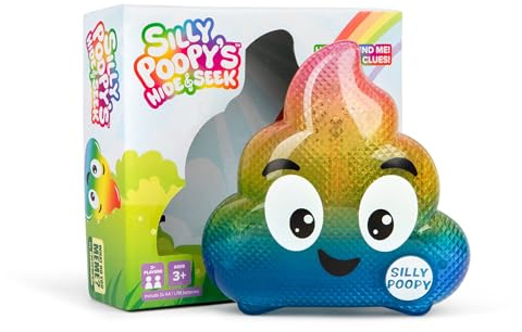 WHAT DO YOU MEME? Silly Poopy's Hide & Seek - The Talking, Singing Rainbow Poop Toy to Encourage Active Play for Kids Ages 3 Years and Up