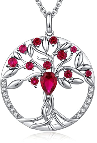 Collar Árbol de la Vida Miaofu Tree of Life Necklace,Collar Árbol de la Vida Colgante,Collar Árbol de la Vida Mujer Plata,Collar Colgante Árbol de la Vida Plata,Cadena Árbol de la Vida Mujer