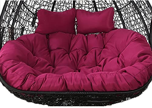 Yadlan HäNgesessel XXL HäNgende Schaukel 2 Sitzkissen, HäNgekorb Sessel 2 Personen Stuhlauflagen, Abnehmbar Kissenbezug Twin HäNgestuhl XXL Outdoor, Wasserdicht und SonnenbestäNdig Violett