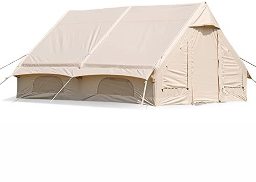 Feuerhemmendes 4M aufblasbares Zelt, Outdoor Glamping Camping Kabinenzelt, aufblasbares Outdoor Shelter Camping Hub Zelt für Familie, Outdoor, Camping, Wandern und Bergsteigen