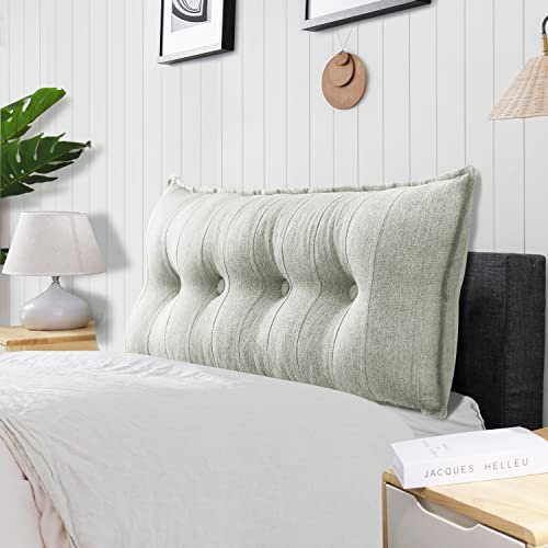 Rucener - Almohada de almohada con respaldo dorsal grande, cojín para sofá, cabecero de cama, respaldo de almohada grande, respaldo triangular, cojín de esquina, cojín de lectura Lvory 120 cm