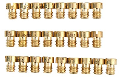 Kit Getto Principale Carburatore 25 Pezzi, Kit Getto Principale | Carburatore Getto Principale 55-115 M5 di Ricambio per Carburatore Dellorto PHBG