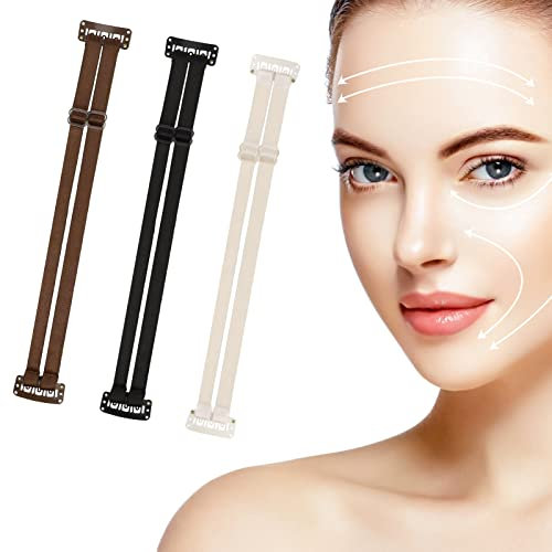 ALTcompluser 3 Stücke Face Lifting Tape, Facelifting Tape Bänder für Gesichtsstraffung, Face Lifting Band mit Clips, Facelifting Unsichtbare Haarbänder Wiederverwendbares für Kinn Gesicht Nacken Augen