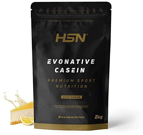 HSN Caseína Micelar Nativa Evonative Casein (87% de Micelas Nativas) | Tarta de Queso y Limón 2Kg | Lacprodan® MicelPure™ de Arla | No Incluye Dosificador | No-GMO, Vegetariano, Sin Gluten