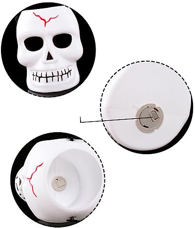 Warmhm 2stücke Süßigkeiteneimer Aus Kunststoff Tragbarer Halloween-süßigkeitenhalter Totenkopf-eimer Und Kürbis-eimer Großes Fassungsvermögen Leicht Zu Transportieren Für Partys Accessoir