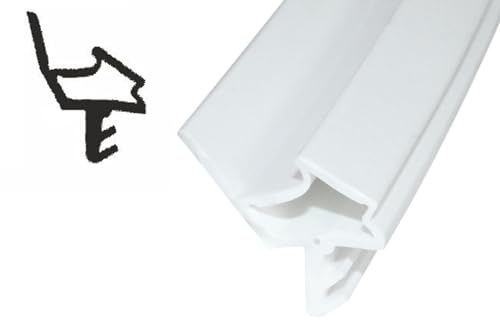 SN-TEC Zimmertürdichtung/Türdichtung/Türgummi TD 4002 für 4mm Nut und 12mm Falz, Farbe: weiß (5 Meter)