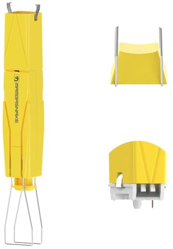 MAMBASNAKE 2-in-1 Keycap Switch Puller Tool for Hot Swappable Mechanical Keyboard, 304 Stainless Steel MX Keys Remover Kit for DIY Custom Gaming Keyboard, Yellow