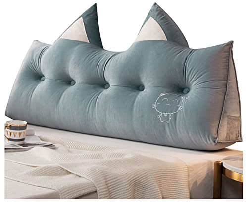 LANAZU Keil-Kopfteilkissen, doppeltes Lesekissen am Bett, Rückenlehne für Schlafsofa, TV-Kissen, geeignet für Schlafzimmer, Etagenbett (H 47in)