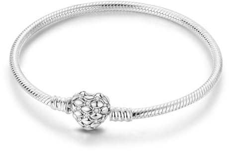 Parmuz 925 Sterling Silver Charm Bracelet for Women Snake Chain Bracelet