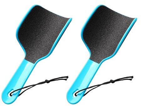 Xvnoesza 2Pcs Xvnoesza, Foot File, U-Shaped Design for Efficient Skin Removal, Feet File, Foot Scraper, Ergonomic Anti-Slip Handle, 7.8 x 3.43 x 1.77 in, Blue