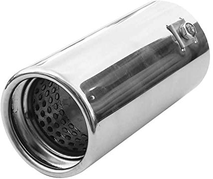 Rumplex Auspuffblende Rund Edelstahl Sportauspuff Auspuff Endrohr Ende Endrohrblende Auspuffspitzen Endrohrblenden Schalldämpfer Spitze Universell Auspuffrohr Chrom Rostfrei