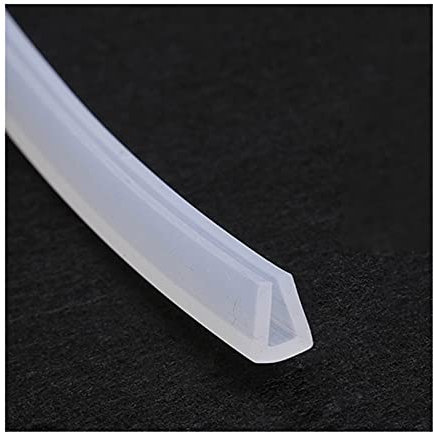 WUPNGS Cinta Aislante de Corrientes de Aire Sello de Goma Transparente con Borde de Canal de Silicona en U de 5M de Longitud, for Lado de mesa/5Mm * 12Mm(8Mm*10Mm)