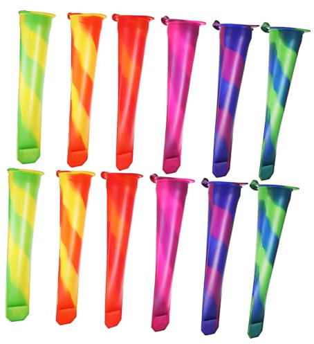 BEBEMOKO 12piezas Moldes De De Reutilizables Para Hacer Helados y Yogurt De Usar y Limpiar Para Postres