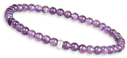 GD GOOD.designs Perlenarmband Damen – 4mm Naturstein Edelstein Armband mit 925 Silber Perle, Kugelarmband, Geschenk für Frauen (Valentinstag, Geburtstag)