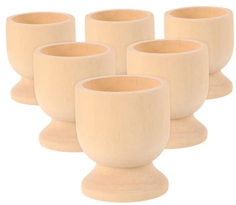 Cabilock Bandeja De Madera Forma De Huevo Porta Huevos Cocidos Huevera Individual