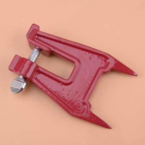 JLLOZMD Garden tools Parts Red Metal Stump Vise Chainsaw Sawing Chain Sharpening Filing Tool Bar Clamp Professional Fit for Chainsaw Easy to replace