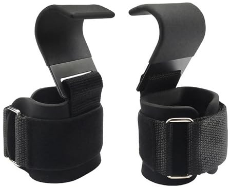 Zughilfen Krafttraining – Leder Zughilfen Gym mit 8 mm Neopren-Polsterung & Baumwolle, Verstellbare Gewichtheber-Haken Lifting Straps für Bodybuilding, Kreuzheben, Fitness & Muskeltraining