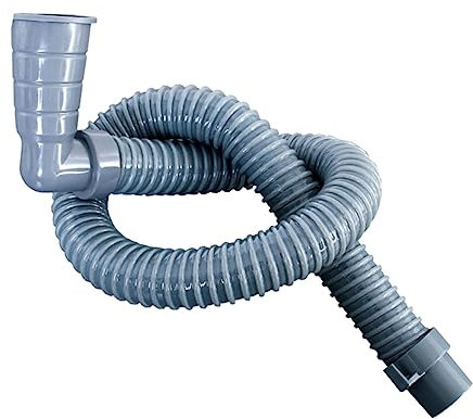 ERINGOGO Tubo Di Scarico Flessibile Con Connettore Angolato Per Lavatrice Estensione Per Cucina Bagno e Lavanderia