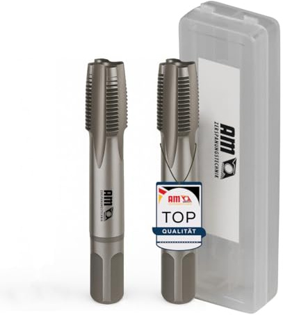 AM-Zerspanungstechnik Tap Cutter Set M14 x 1, Taper + Finishing Tap, Tap Set 2 Pieces, Hand Tap (M14 x 1)