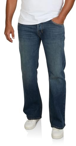 riverso Jeans herr stretch bootcut RIVAlan jeansbyxor denim blå svart 29 30 31 32 33 34 36 38 40, Magnetisk oskadad tvätt (54329), 34W / 32L